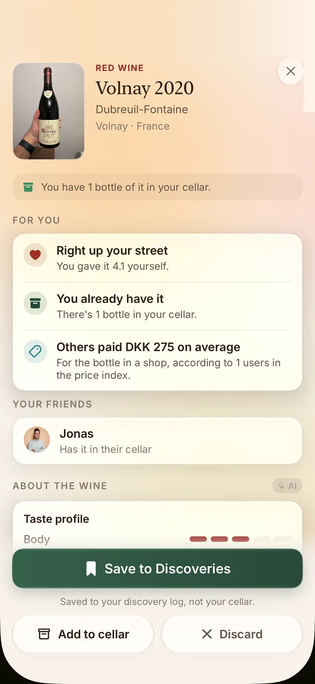 Discovery result for Volnay 2020